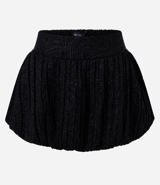 Minifalda Balonê con Textura en Jacquard