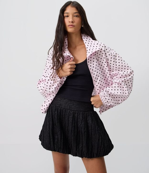 Minifalda Balonê con Textura en Jacquard 2