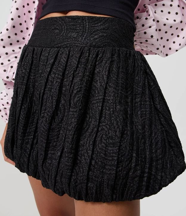 Minifalda Balonê con Textura en Jacquard 4