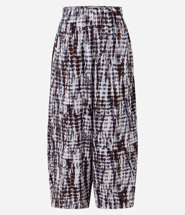 Pantalón Aladim en Viscosa Texturizada con Cintura Fruncida 5