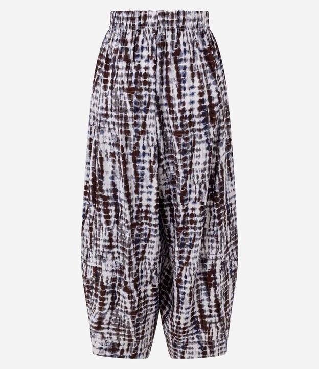 Pantalón Aladim en Viscosa Texturizada con Cintura Fruncida 6