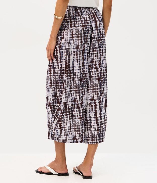 Pantalón Aladim en Viscosa Texturizada con Cintura Fruncida 4