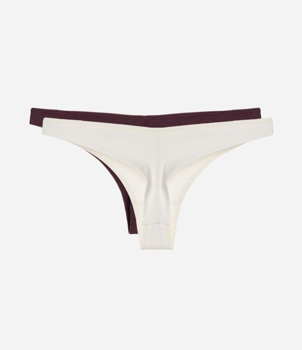 Kit 02 Bombachas Bikini Hilo Doble con Moña en la Cintura 2