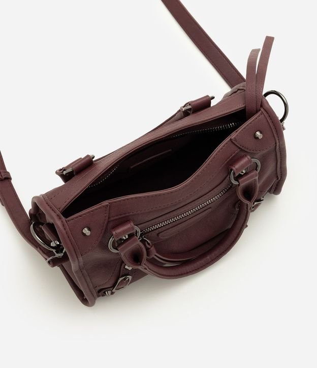 Bolsa Pequeña Satchel con Detalles Metálicos 4