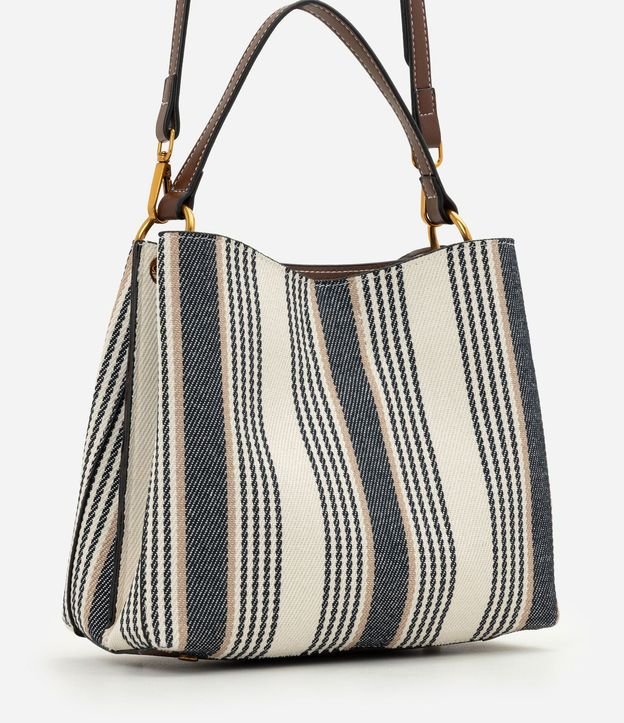Cartera Pequeña con Estampa Rayada y Asa Larga Desmontable 9