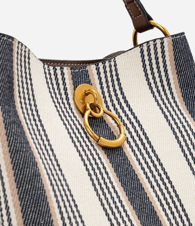 Cartera Pequeña con Estampa Rayada y Asa Larga Desmontable 11