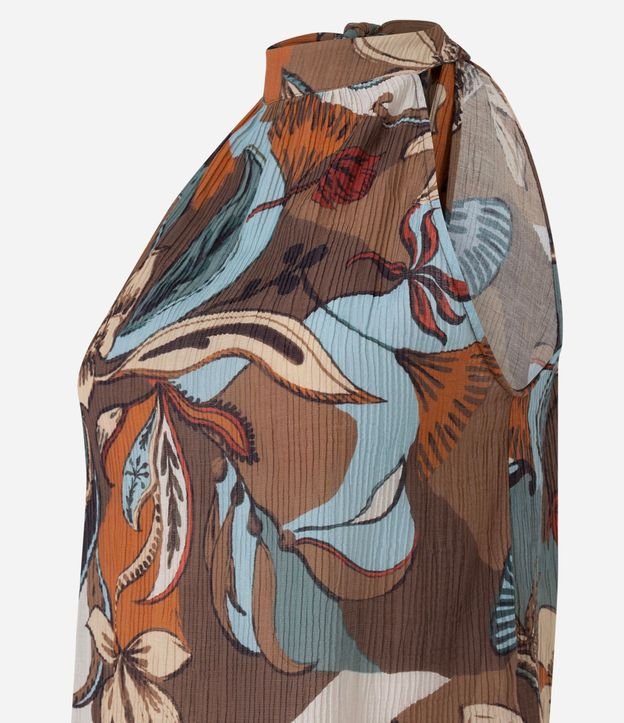 Blusa Halter en Viscosa con Bajo Assimétrica 6