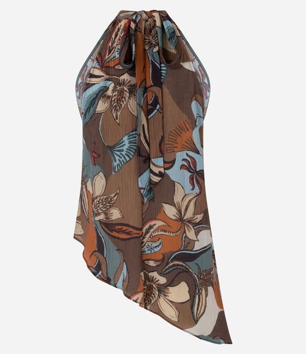 Blusa Halter en Viscosa con Bajo Assimétrica 7