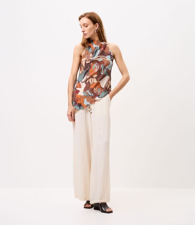 Blusa Halter en Viscosa con Bajo Assimétrica 2