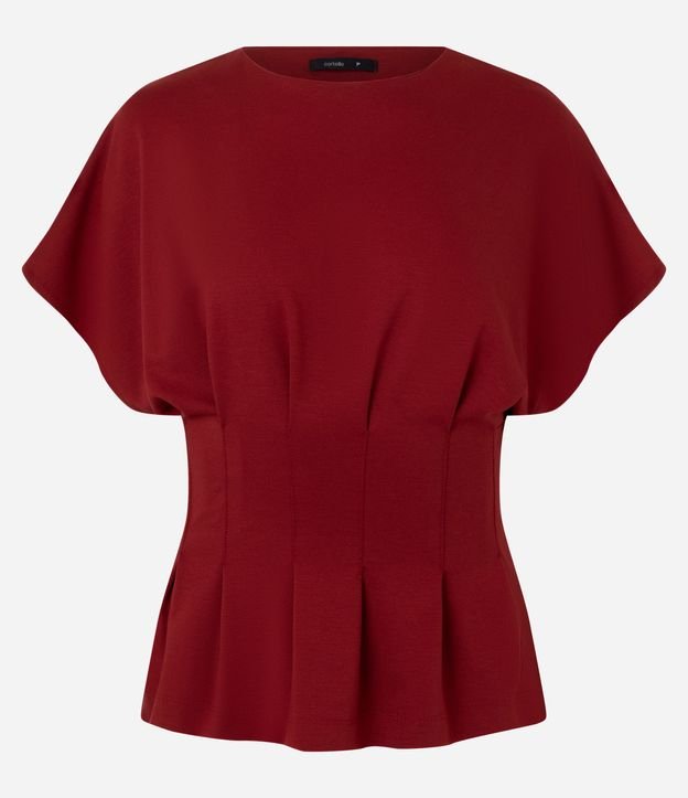 Blusa Peplum Estructurada con Pliegues Delanteros 5