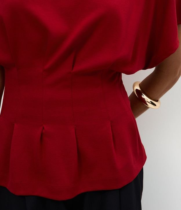 Blusa Peplum Estructurada con Pliegues Delanteros 4