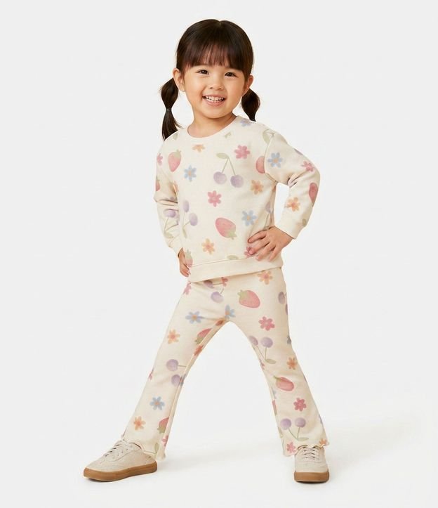 Conjunto Algodón Comfort con Pantalón Flare Infantil - Talle 1 a 6 años