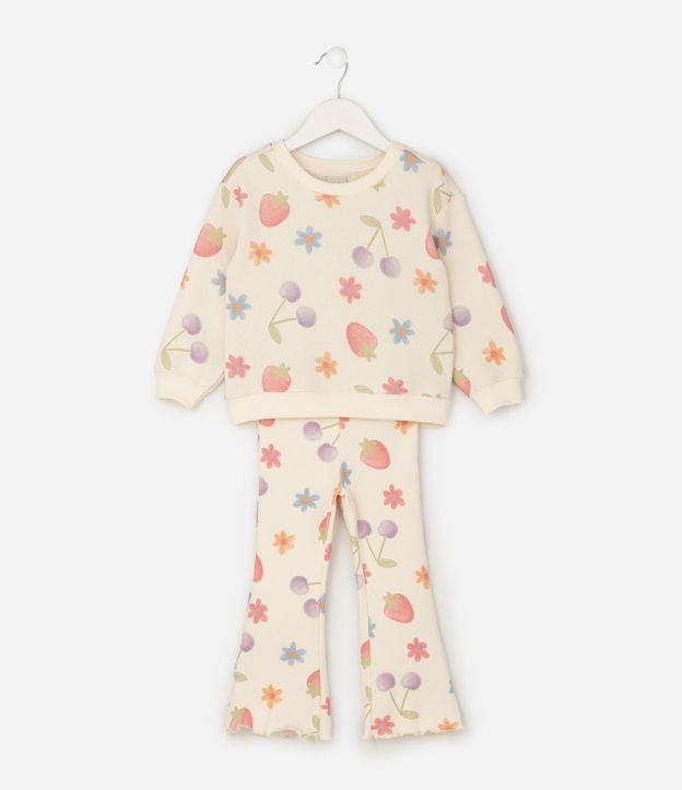 Conjunto Algodón Comfort con Pantalón Flare Infantil - Talle 1 a 6 años 2