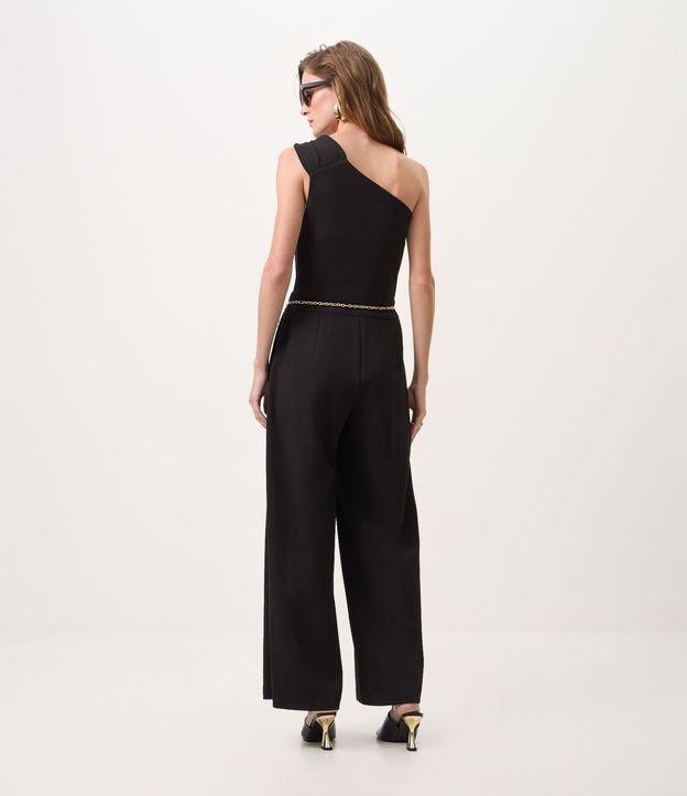 Mono Wide Leg en Crepé con Cinturón de Cadena 4
