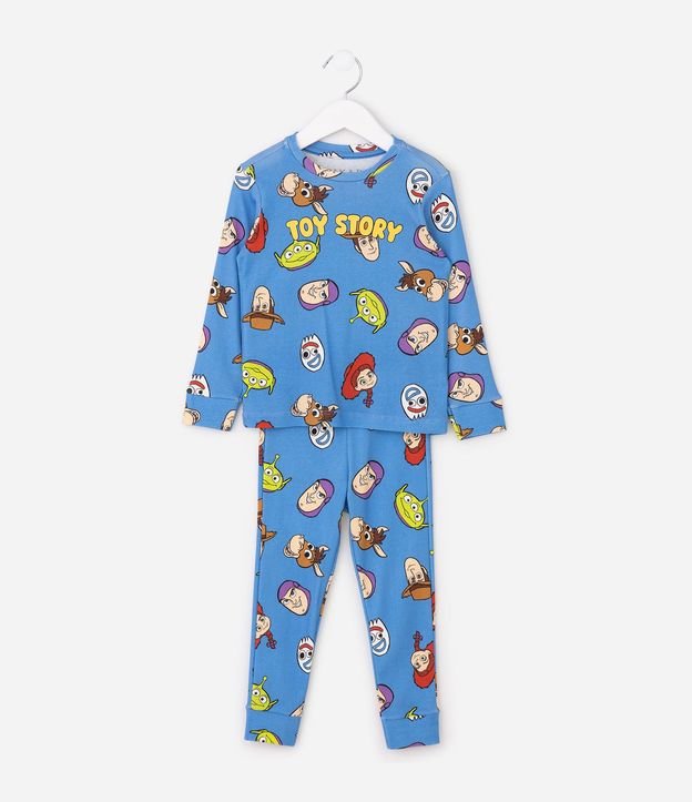 Pijama Infantil Largo en Rib Estampado Toy Story - Talle 2 a 8 años 2