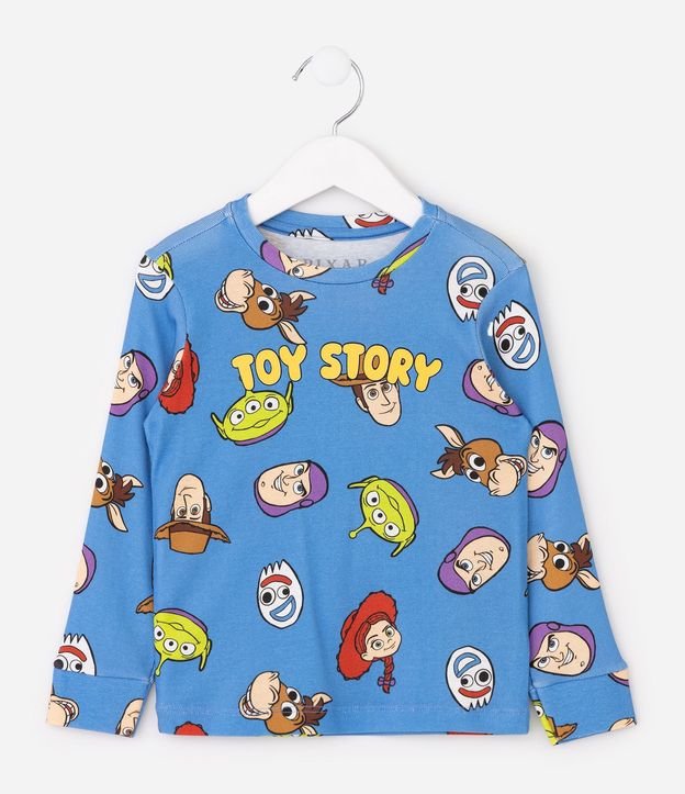 Pijama Infantil Largo en Rib Estampado Toy Story - Talle 2 a 8 años 3