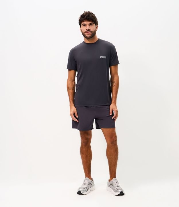 Remera Regular en Poliamida con Tecnologia Dry y Estampa Lettering Seeking My Highs 2