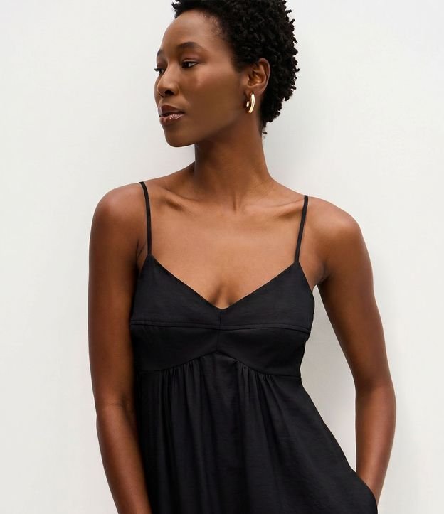 Vestido Midi Evasê en Viscosa con Escote Corazón 2