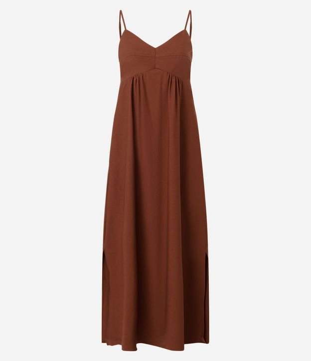 Vestido Midi Evasê en Viscosa con Escote Corazón 5