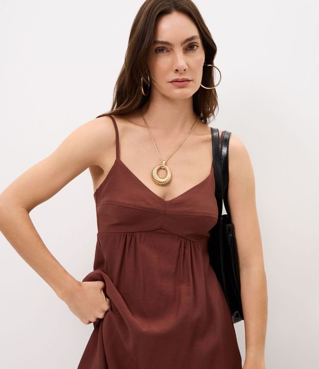 Vestido Midi Evasê en Viscosa con Escote Corazón 3