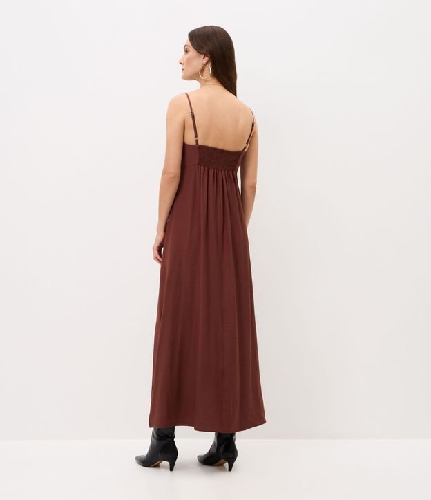 Vestido Midi Evasê en Viscosa con Escote Corazón 4