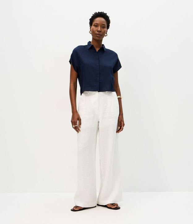 Blusa en Viscolino con Cuello y Sin Sisa 2