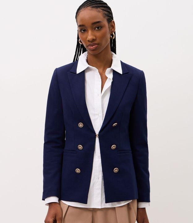 Blazer Slim Sastre con Recorte Estructurado