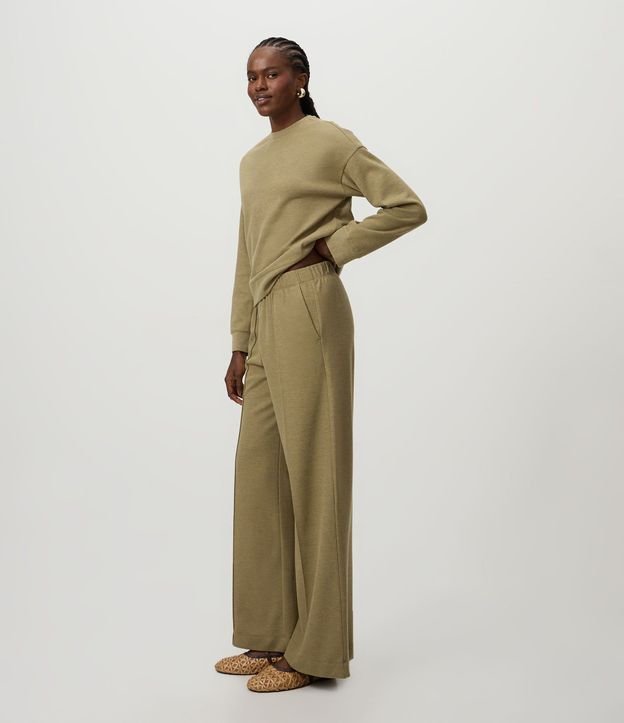 Pantalón Wide Leg en Algodón sin Felpa 5