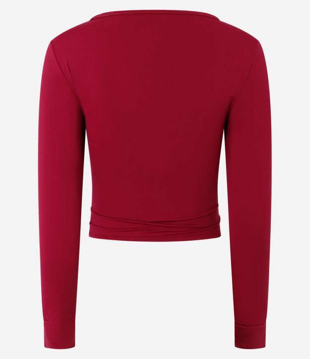 Blusa Cropped Deportiva en Microfibra con Abertura Para Polegar 7