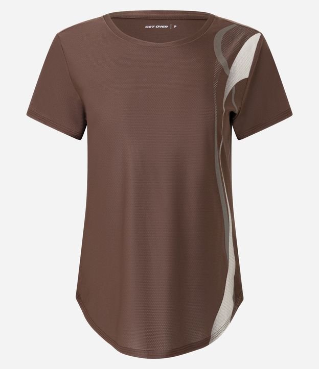 Remera Deportiva en Microfibra con Estampa de Ondas 5