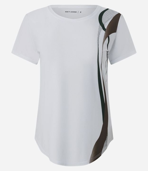 Remera Deportiva en Microfibra con Estampa de Ondas 5