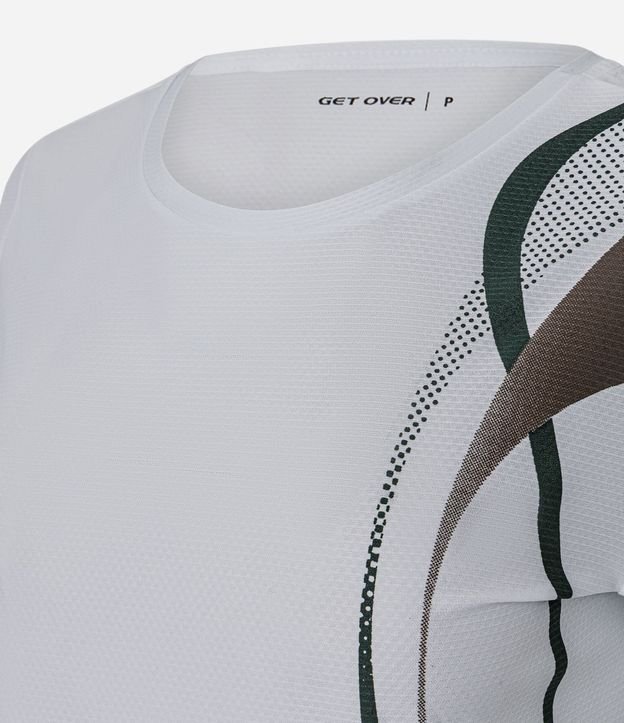 Remera Deportiva en Microfibra con Estampa de Ondas 6
