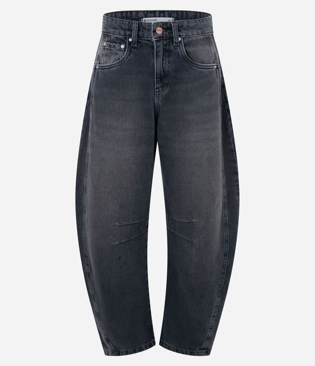 Pantalón Baggy Balloon en Jeans con Cintura Mediana y Recorte Lateral 5