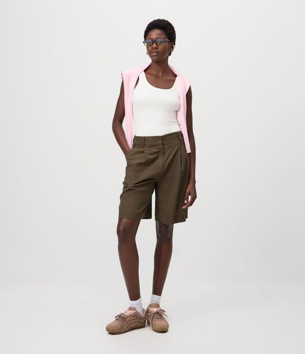 Musculosa Básica en Rib con Breteles Anchos 2