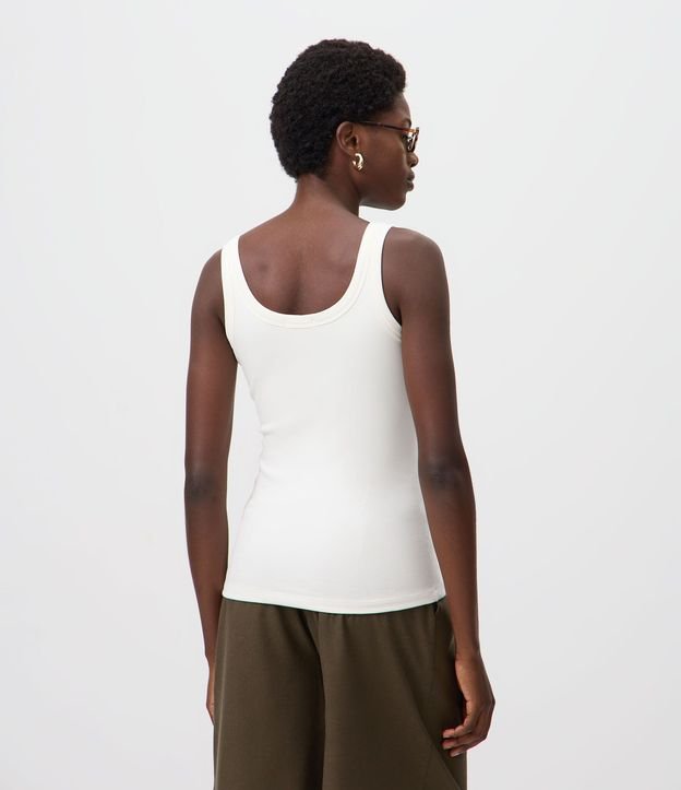 Musculosa Básica en Rib con Breteles Anchos 4