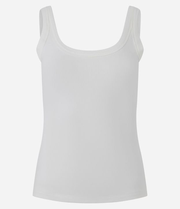 Musculosa Básica en Rib con Breteles Anchos 5