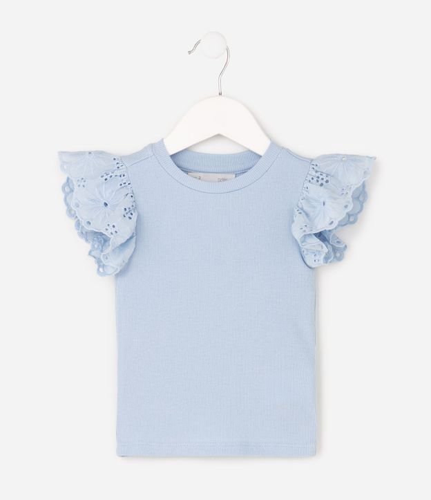 Remera Infantil en Algodón con Mangas en Broderie - Talle 1 a 6 años 3