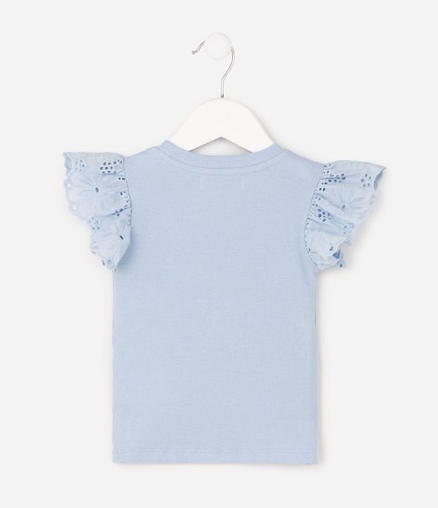 Remera Infantil en Algodón con Mangas en Broderie - Talle 1 a 6 años 4