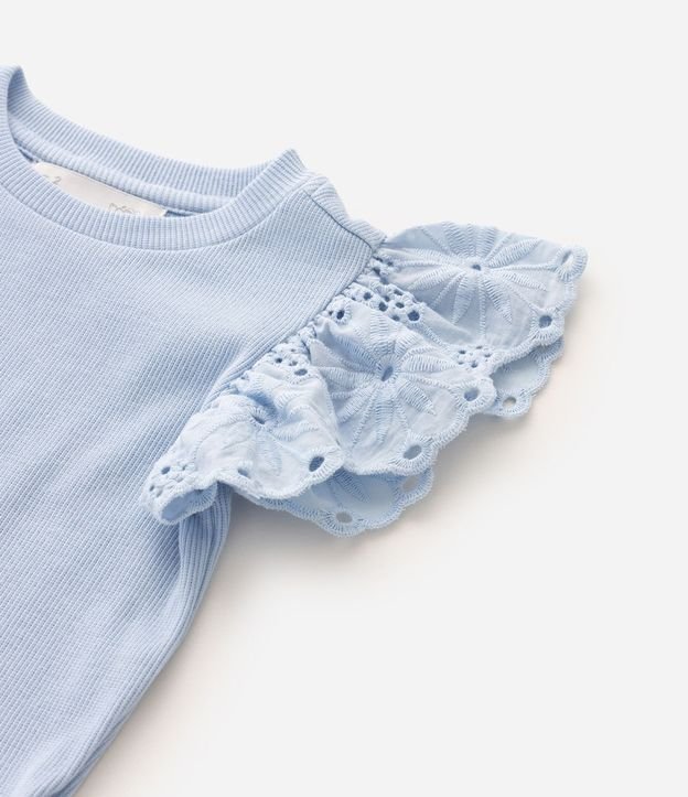Remera Infantil en Algodón con Mangas en Broderie - Talle 1 a 6 años 6