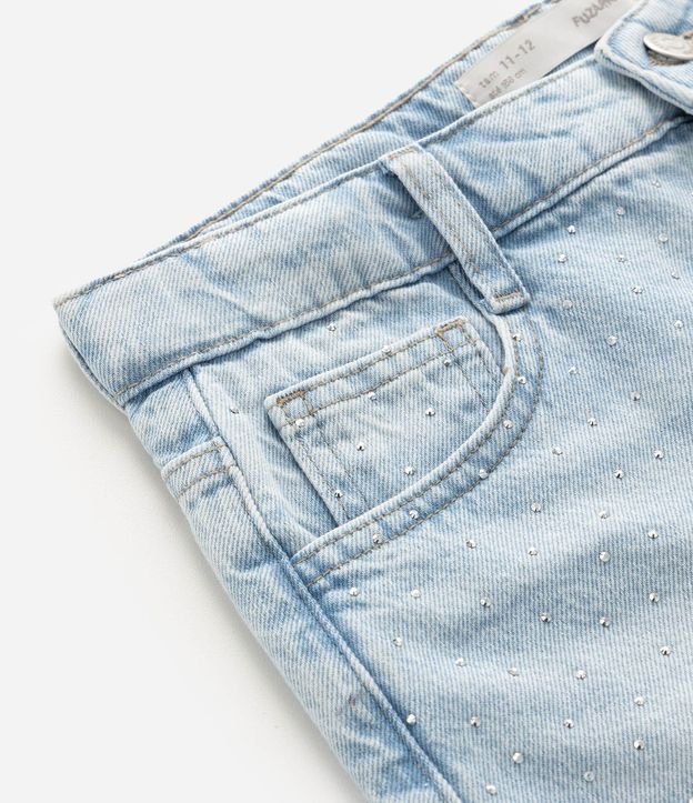 Short Jeans Infantil con Aplicación de Brillos - Talle 5 a 16 años 5