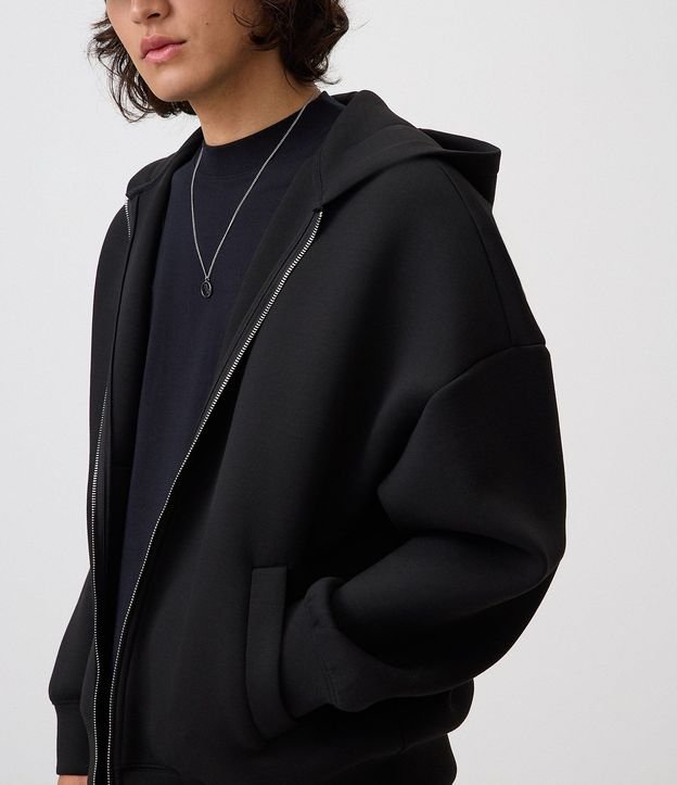 Campera Boxy en Malla Scuba con Capucha 4