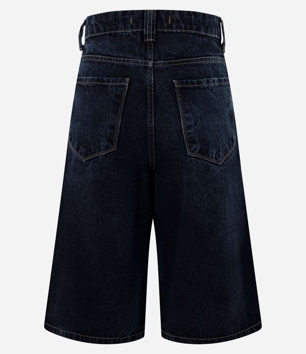 Bermuda Long en Jeans con Cintura Alta y Bolsillos 6