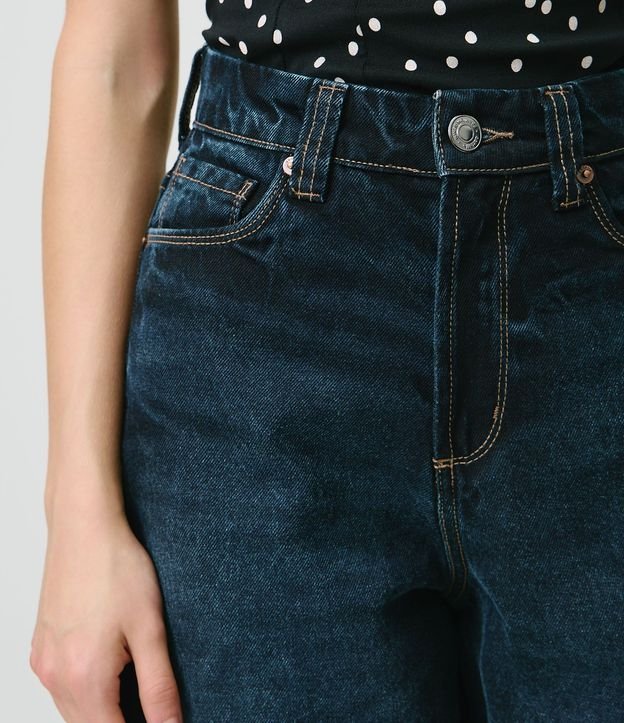 Bermuda Long en Jeans con Cintura Alta y Bolsillos 3