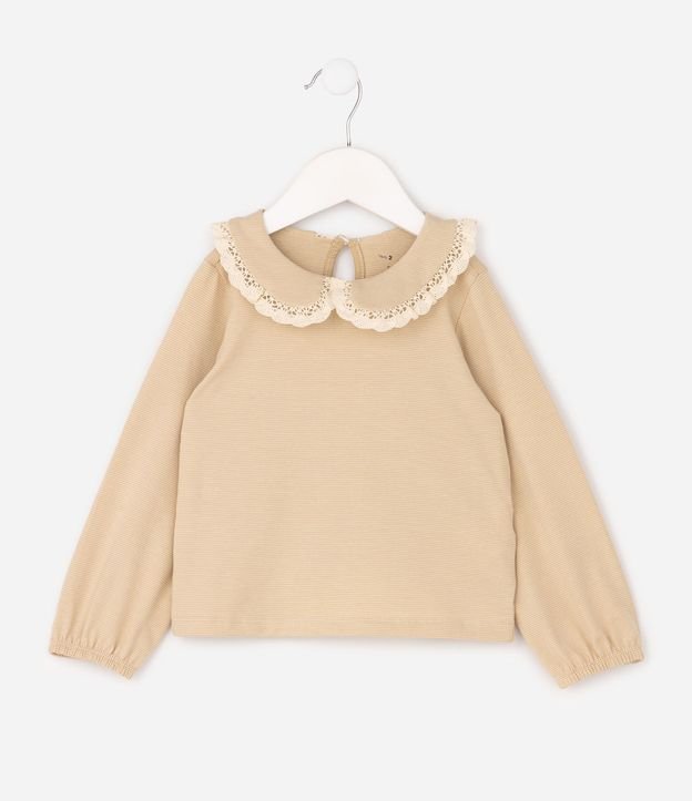 Blusa Relaxed Texturizada con Cuello Muñeca Infantil - Talle 1 a 6 años 2