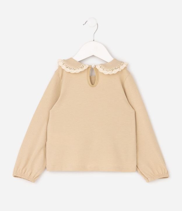 Blusa Relaxed Texturizada con Cuello Muñeca Infantil - Talle 1 a 6 años 3