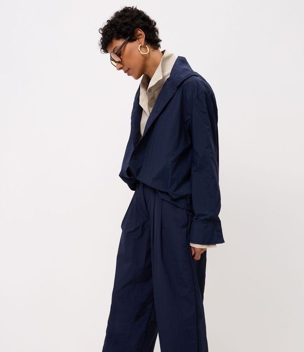 Pantalón Barrel en Poliamida con Cintura Estructurado 4