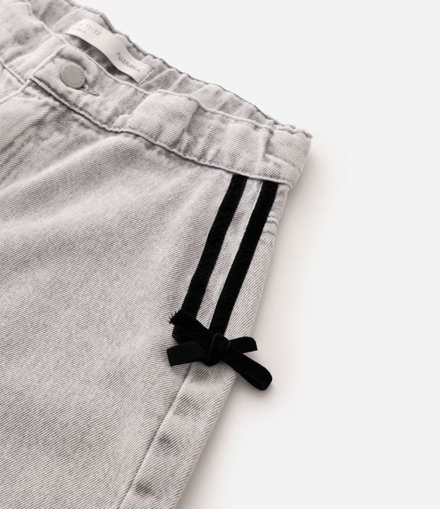 Pantalón Wide Jeans Infantil con Moñitas Laterales - Talle 5 a 16 años 5