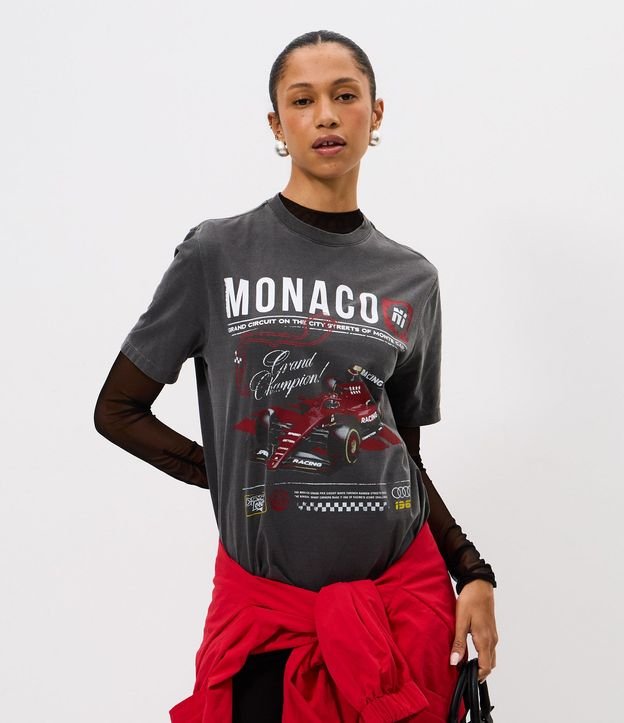 Remera Monaco Estampa de Carro Automobilismo