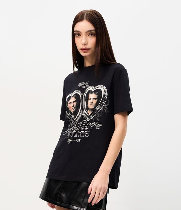 Remera en Algodón con Estampado Salvatore Brothers