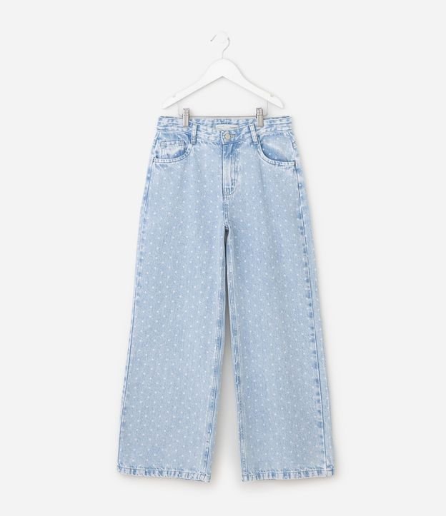 Pantalón de Jean Wide de Lunares Infantil - Talle 5 a 16 años 2